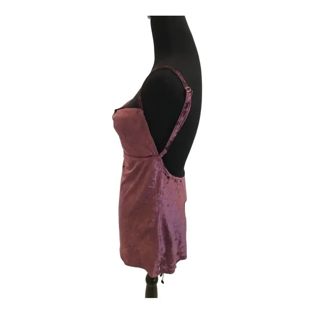 * NWT ~ Free People ~ All Night Velvet Tunic Camisole in Fig Jam Sz M~